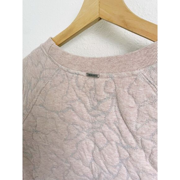 PrAna Carin floral quilted pullover sweatshirt, pink + gray - Picture 6 of 6